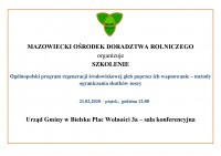 Zaproszenie MODR - Szkolenie