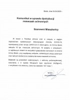 Komunikat w sprawie dystrybucji maseczek ochronnych