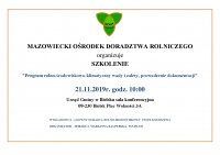 Zaproszenie MODR - Szkolenie