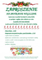 Zaproszenie na spotkanie Wigilijne