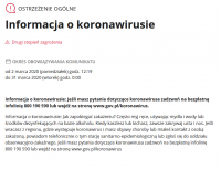 Informacja o koronawirusie