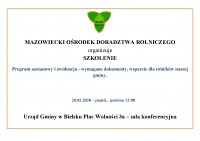 Zaproszenie MODR - Szkolenie