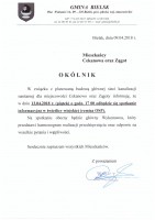 Informacja dla mieszkańców