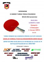 Zaproszenie - III Gminny Turniej Tenisa Stołowego
