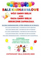 ZAPROSZENIE NA BALE KARNAWAŁOWE