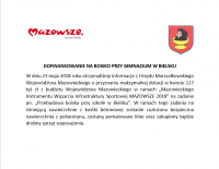 Dofinansowanie na boisko przy Gimnazjum w Bielsku