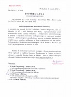 Informacja o wszczęciu postępowania