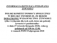 Informacja dotycząca wydawania żywności