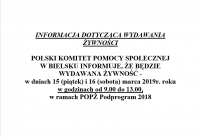 Informacja dotycząca wydawania żywności