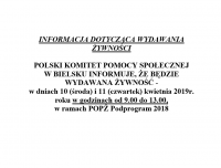 Informacja dotycząca wydawania żywności