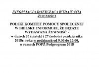 Informacja dotycząca wydawania żywności