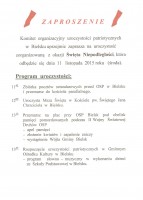 Zaproszenie na Święto Niepodległości