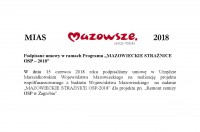 Podpisane umowy w ramach Programu „MAZOWIECKIE STRAŻNICE OSP – 2018”