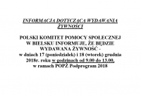 Informacja dotycząca wydawania żywności