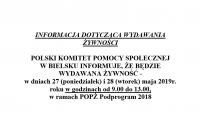 Informacja dotycząca wydawania żywności