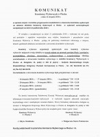 Komunikat Komisarzy Wyborczych w Płocku