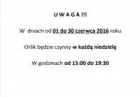Informacja - Orlik w Bielsku