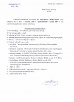 XV Sesja Rady Gminy Bielsk - zaproszenie